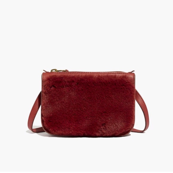 Madewell Handbags - NEW with tags Madewell Red Fur Fanny Pack